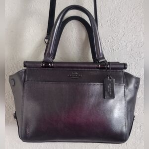 Coach Grace 20 Metallic Gray Leather Crossbody Handbag